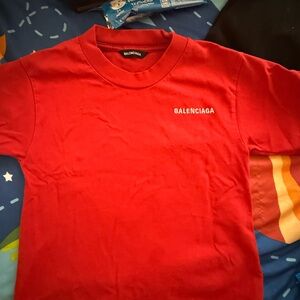 Balenciaga Kids Vibrant Red Tee